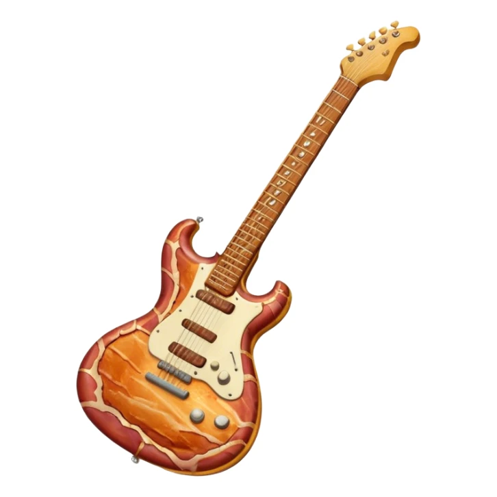 electric guitar made of bacon sticker