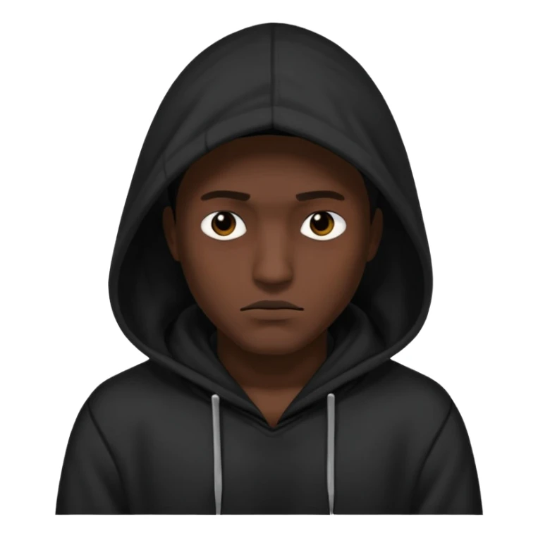 fullbody Mysterious man black hoodie shadow face sticker