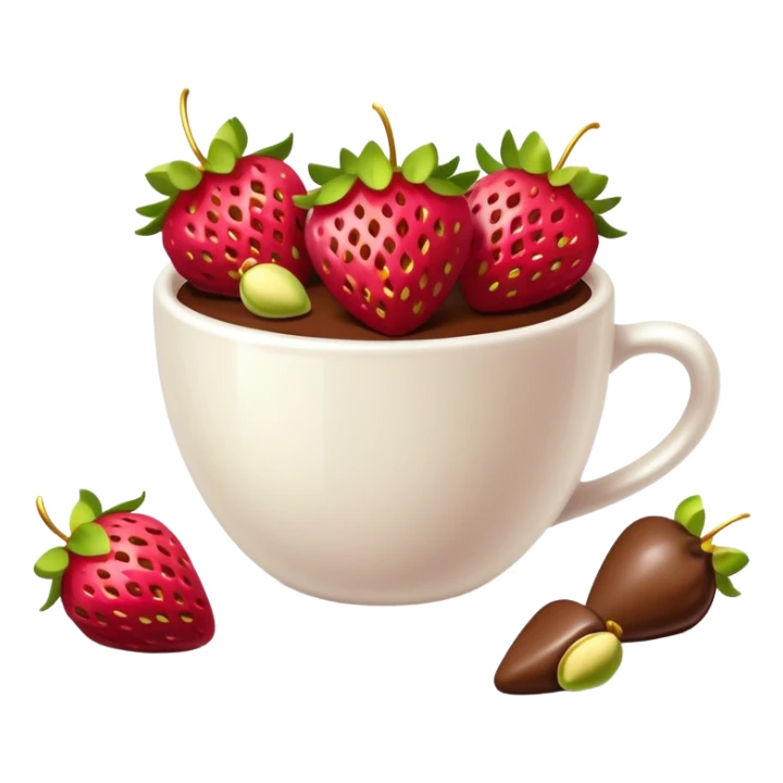Chocolate covered Strawberries with pistachios cup sticker
