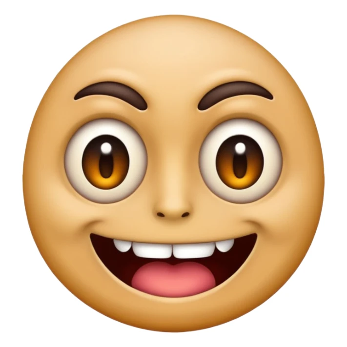 freaky emoji with bizarre face and strange colors sticker
