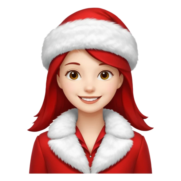 Girl in red holiday suit sticker