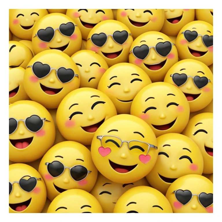 create 20 different emoji faces sticker