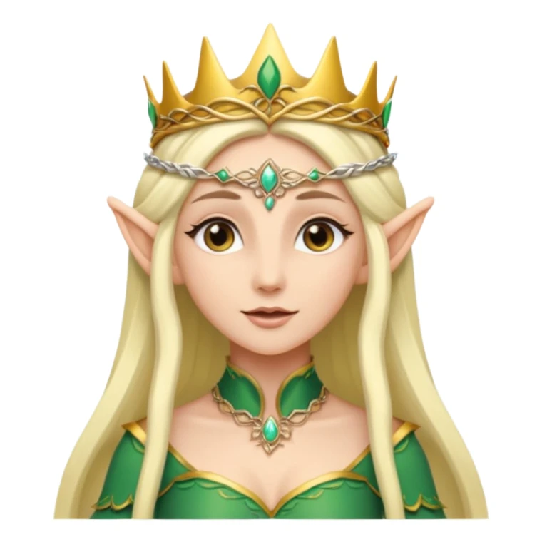 elf woman wearing tiara sticker