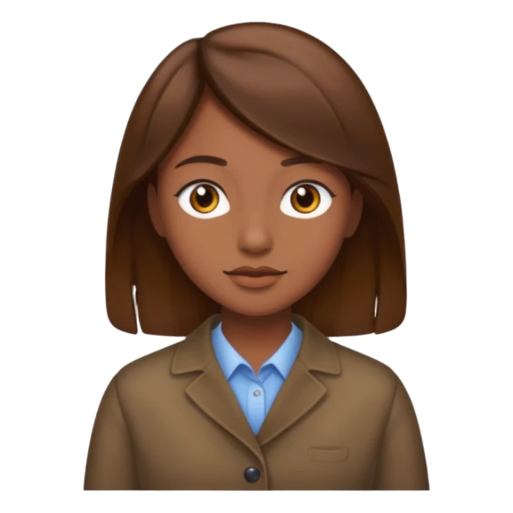 Brown hair and darker skin sticker