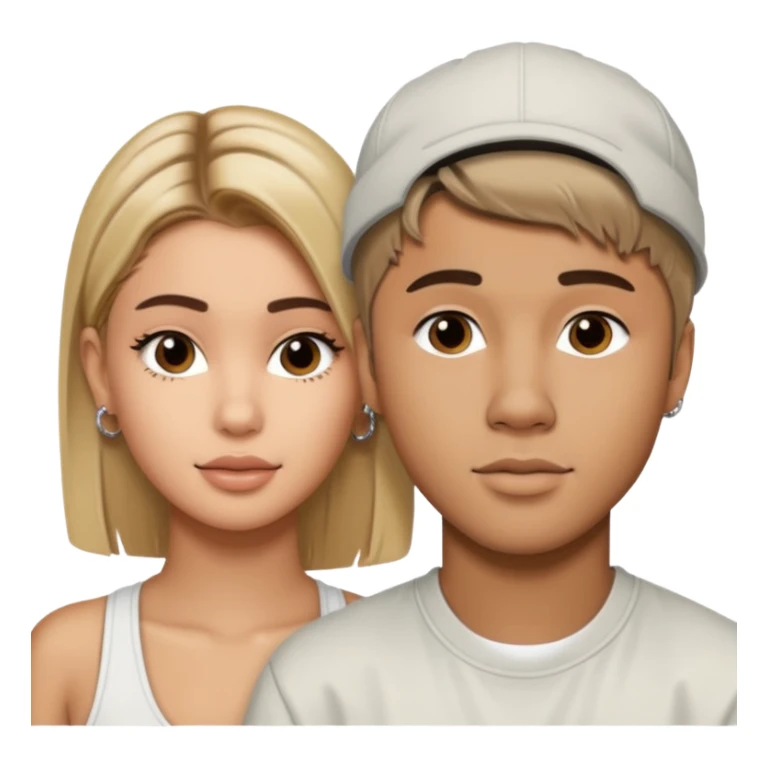 Justin bieber et hailey bieber ensemble voir tous le corps  sticker