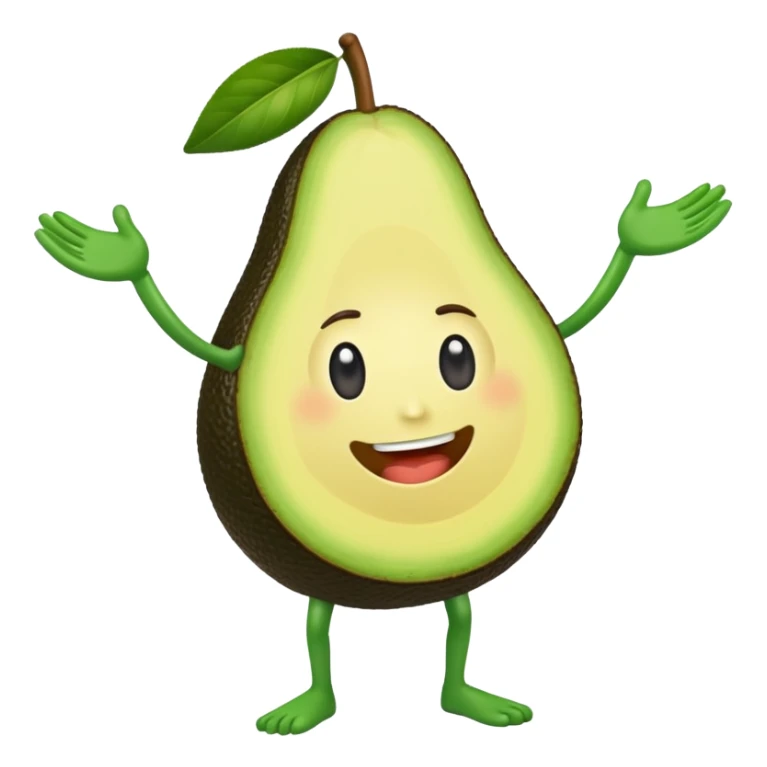 Casa de infonavit con un aguacate con piehrnas y brazos sticker