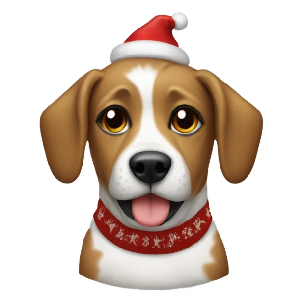 dog wearing a christmas sweater sticker