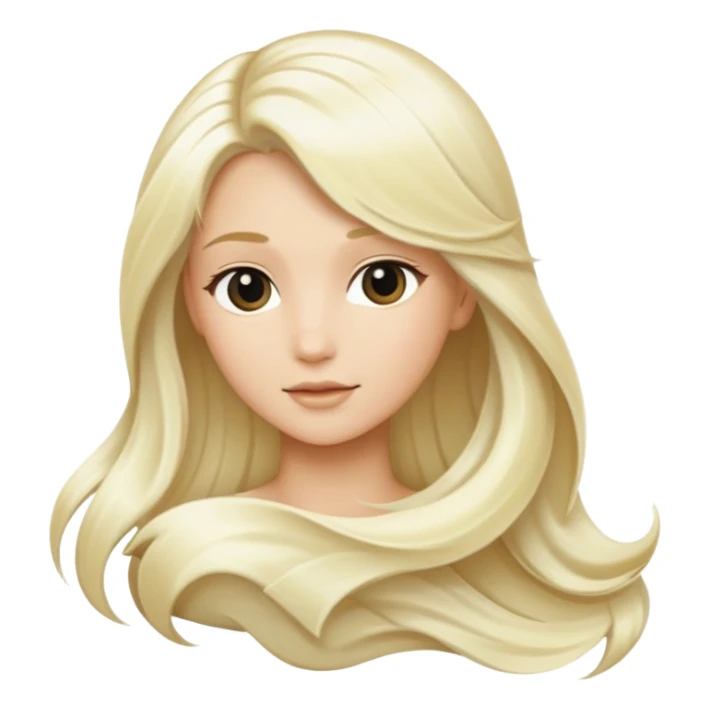 Platinum blonde hair sticker