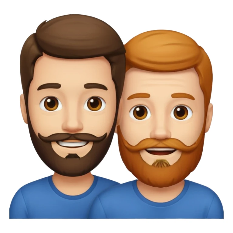 Bearded male couple sticker
