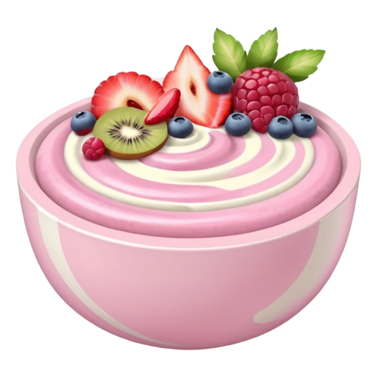 pastel pink and white smoothie bowl sticker