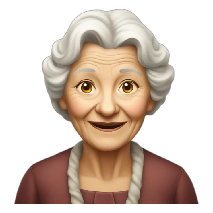 Old latvian woman faintly smiling  sticker