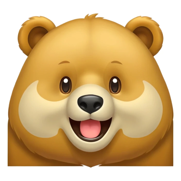 Realizamos un emoji de un oso riéndose  sticker