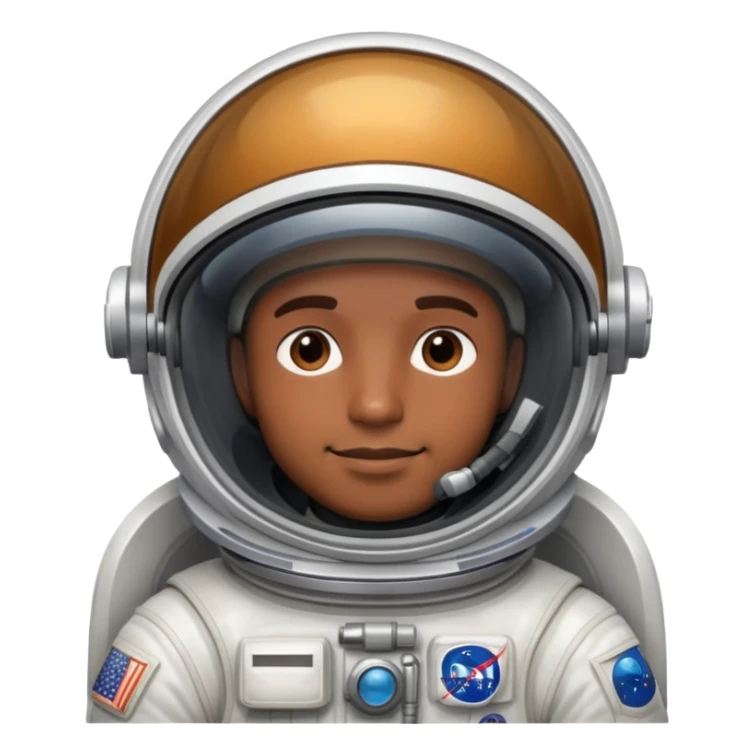 "- Phi hành gia, nam
- Đầu đội mũ phi hành gia
- Da nâu
" sticker
