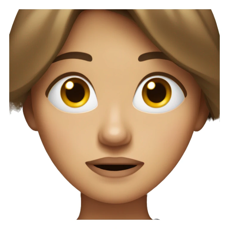 A female with brown hair twitching her eye in annoyance  sticker