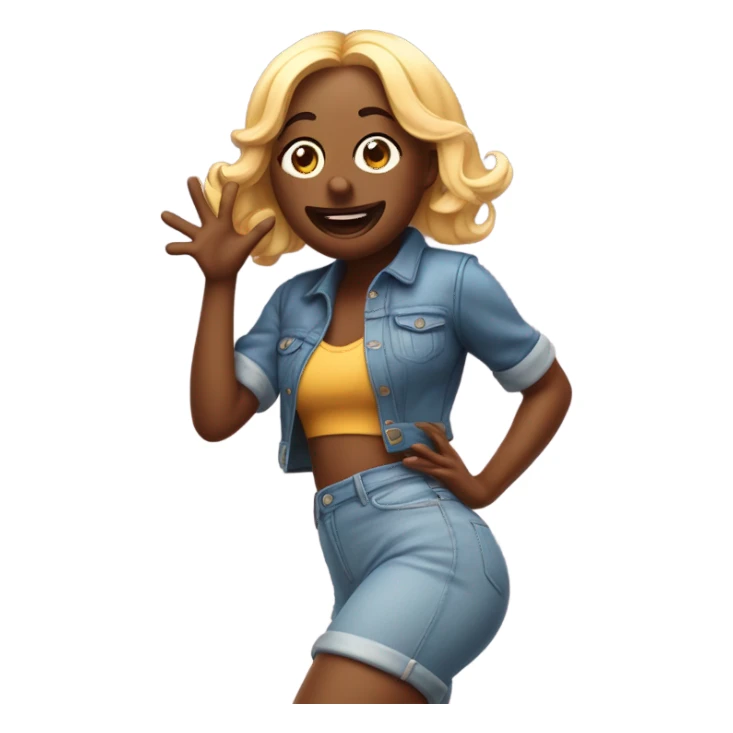 Blowing a kiss and twerking sticker