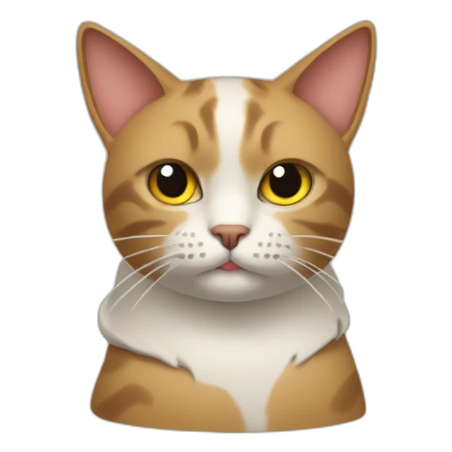 cat with a cone of shame on sticker