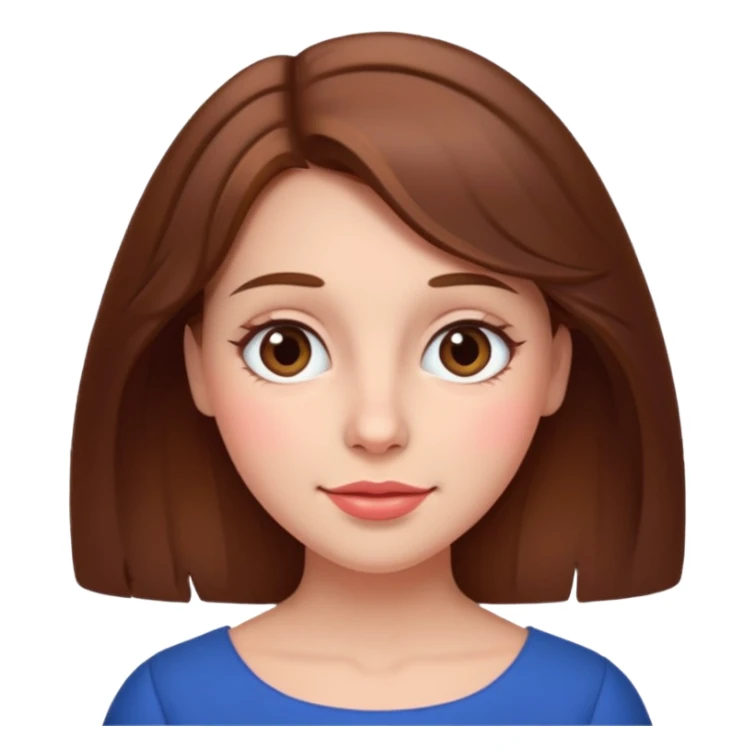 una mujer coqueta pelo castaño sticker