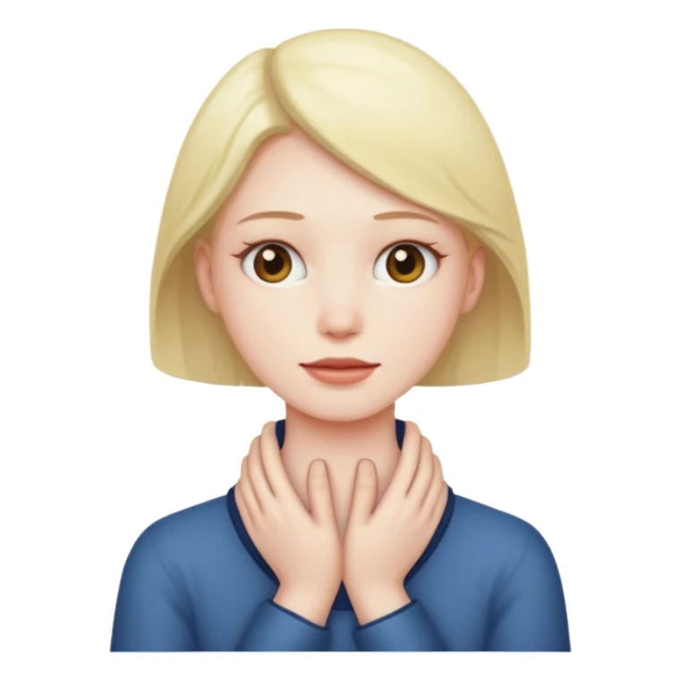 Person hands around their neck sticker