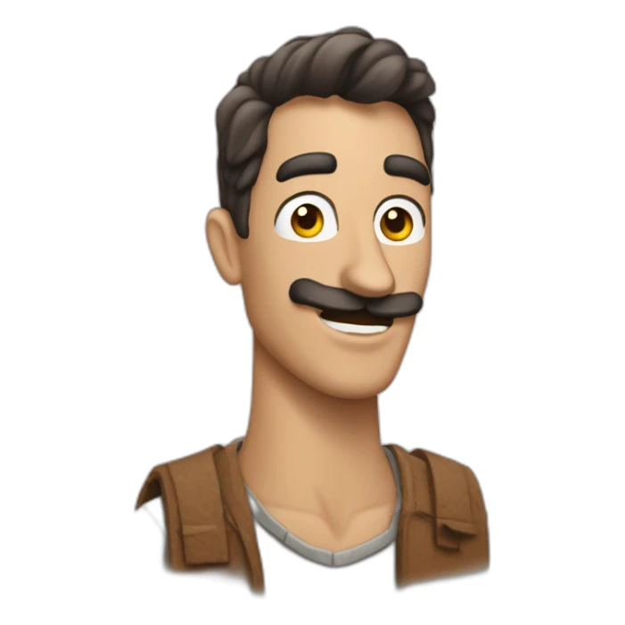 Hombre montado en una llama sticker