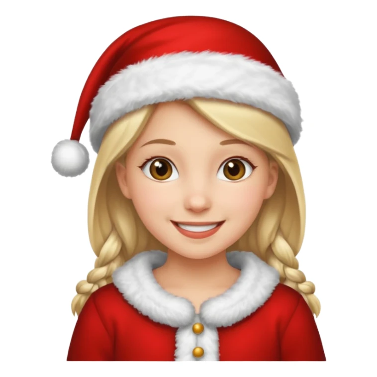 girl in christmas clothes sticker