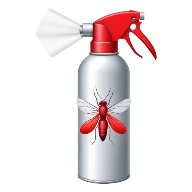 Anti-mosquito spray can with a mosquito crossed out sticker