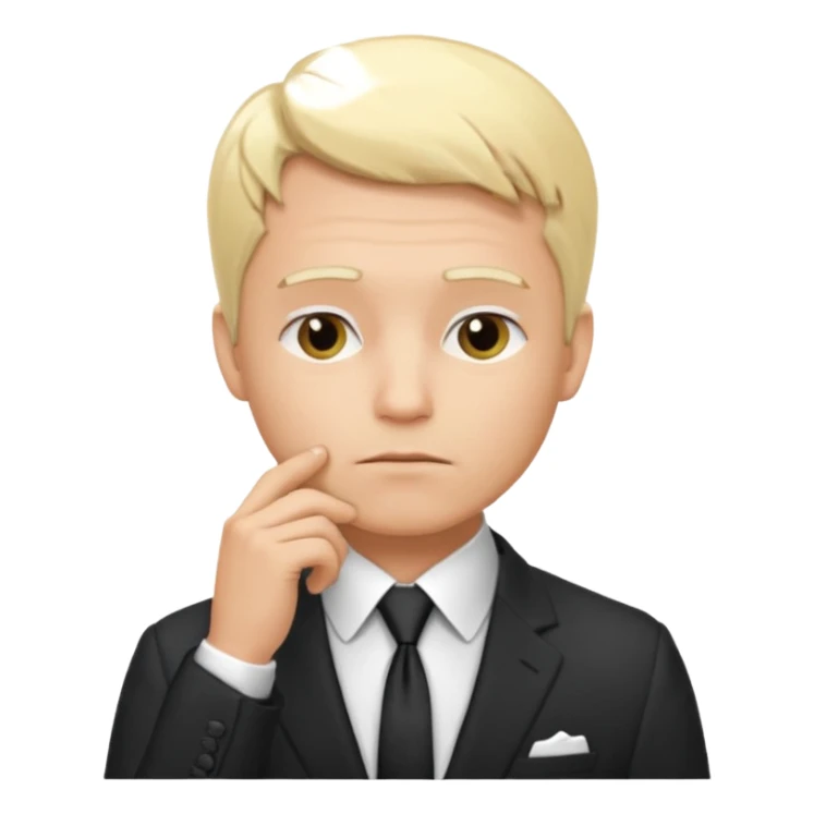 consulting man with hand with white skin and blonde hair sticker