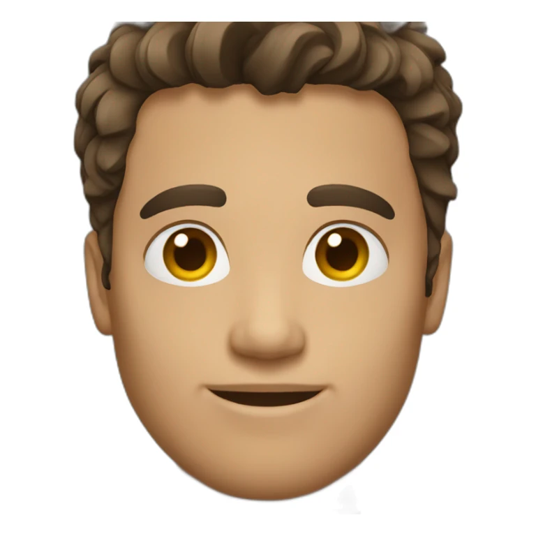 brunette man medium hair sticker