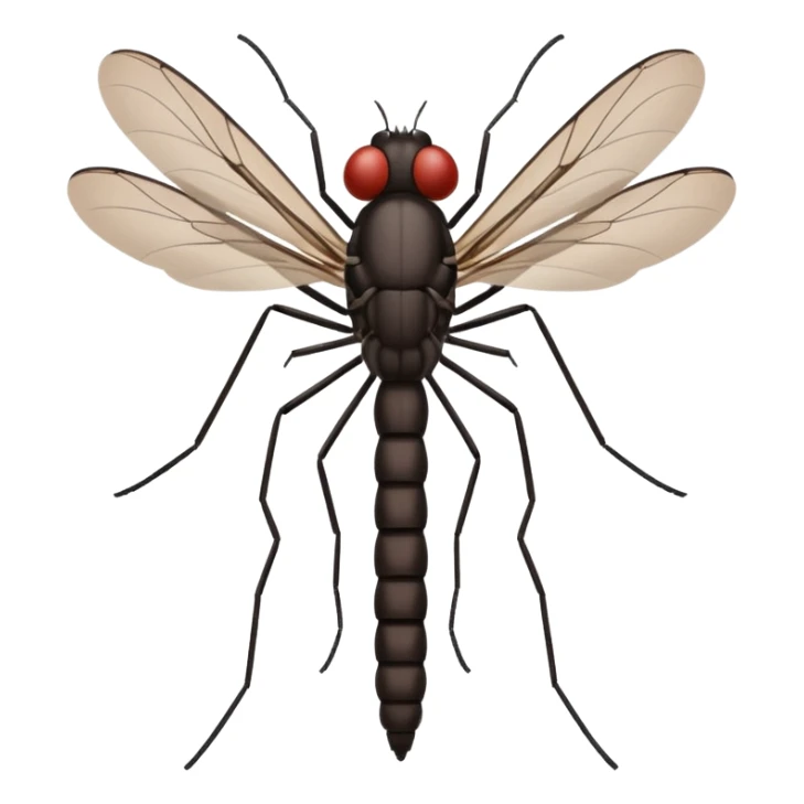 mosquito negro fumando un cigarro sticker