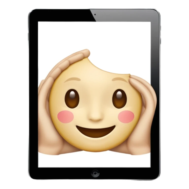 Emoji with an ipad sticker