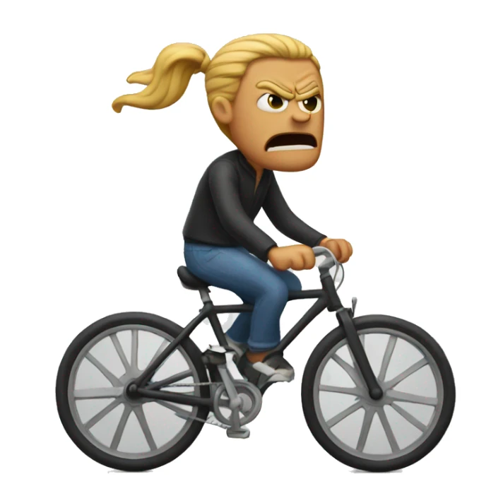 angry person on a bike sticker
