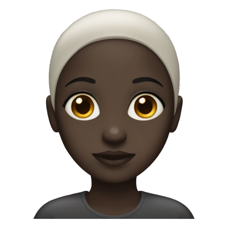 Very dark girl with alopecia sticker