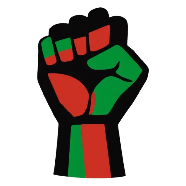 Power Fist “Black” and Flag “Red and Black and Green” - Juneteenth - “Freedom is NOT free! It Has a Cost!” sticker