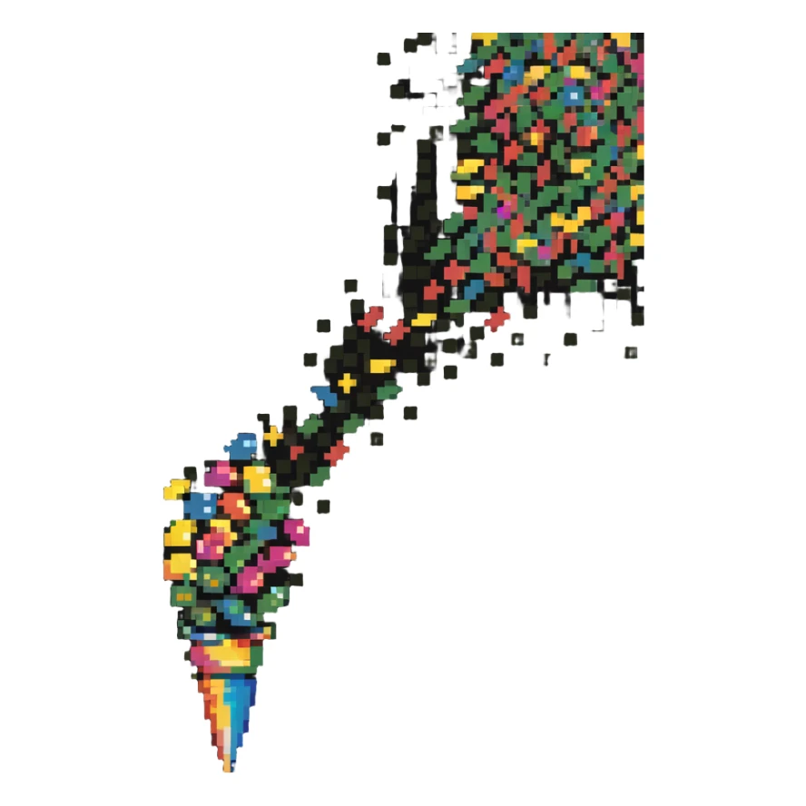 party confetti cone popper shooting sparkly confetti sticker