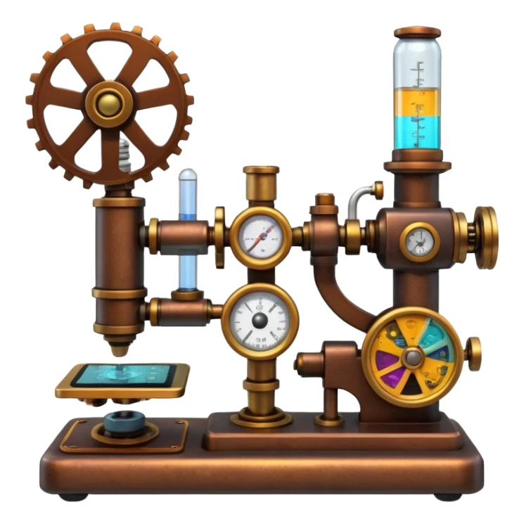 science, chemicals, mechanical gears, steampunk, electronics, resistors, ic, physics, microscope, nuclear model, radioactivity sticker