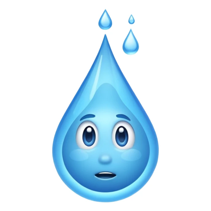 una gota de agua como dibujo animado como en la pelicula de elemental de puixar sticker