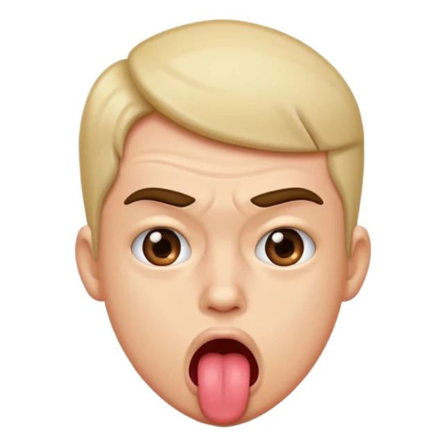 Annoyed sticking tongue out  sticker