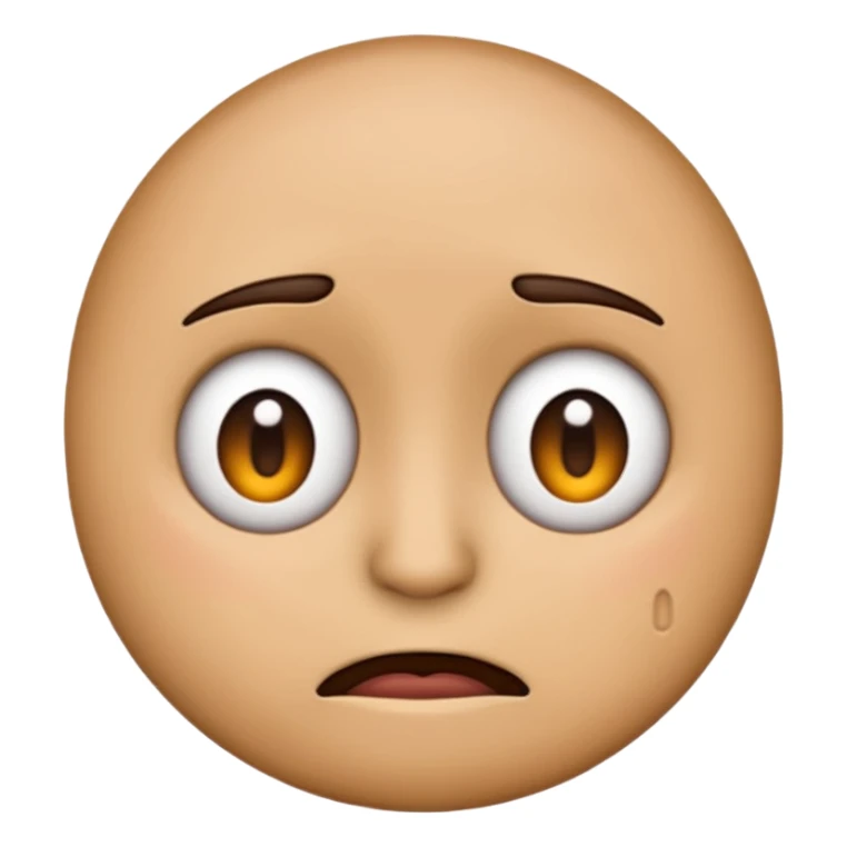 emoji looking to the side and looks like cringed sticker