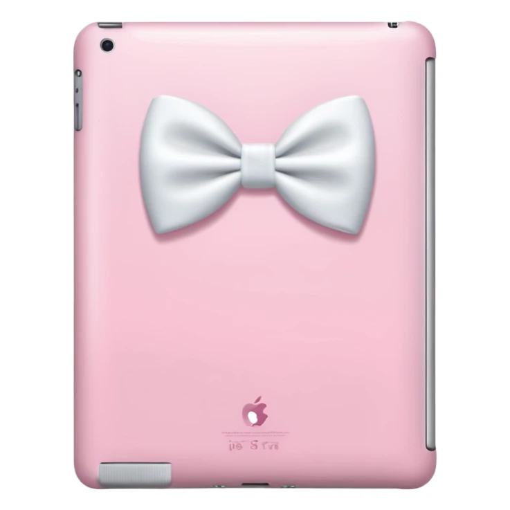 Baby pink iPad with bow on the back sticker