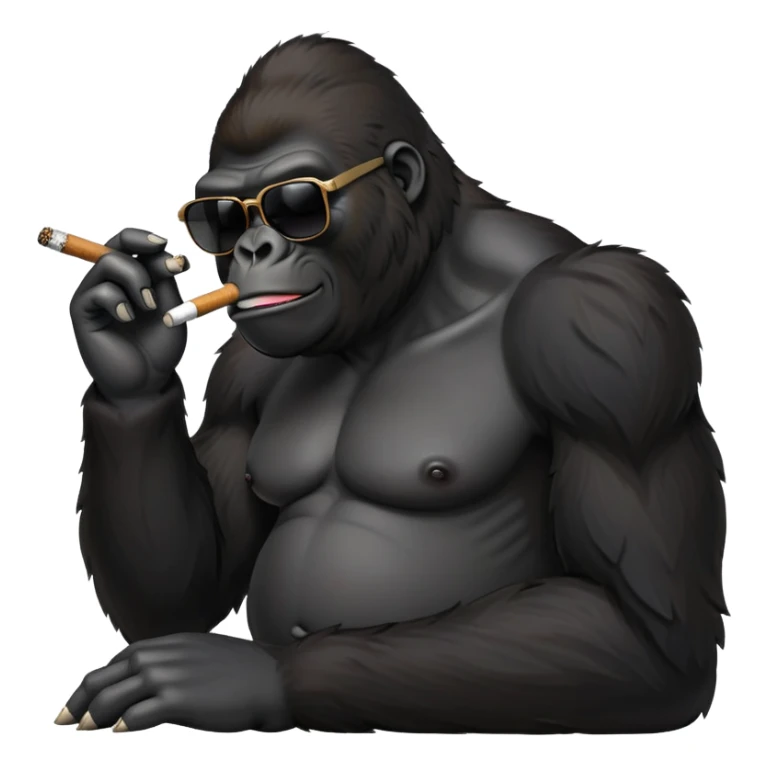 gorilla wearing sunglasses smoking a blunt  sticker