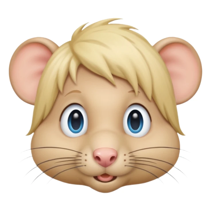Male Rat with a blonde wig and blue eyes sticker