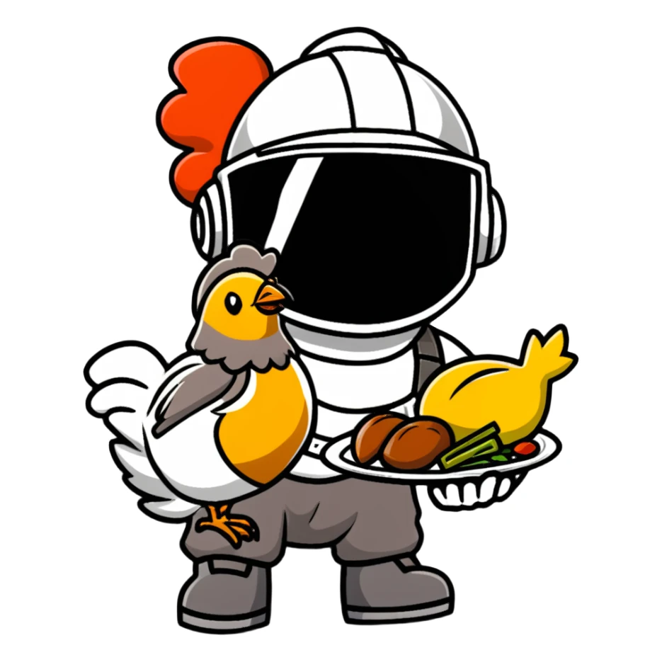 PUBG player with Level 3 helmet celebrating with roasted chicken dinner trophy sticker