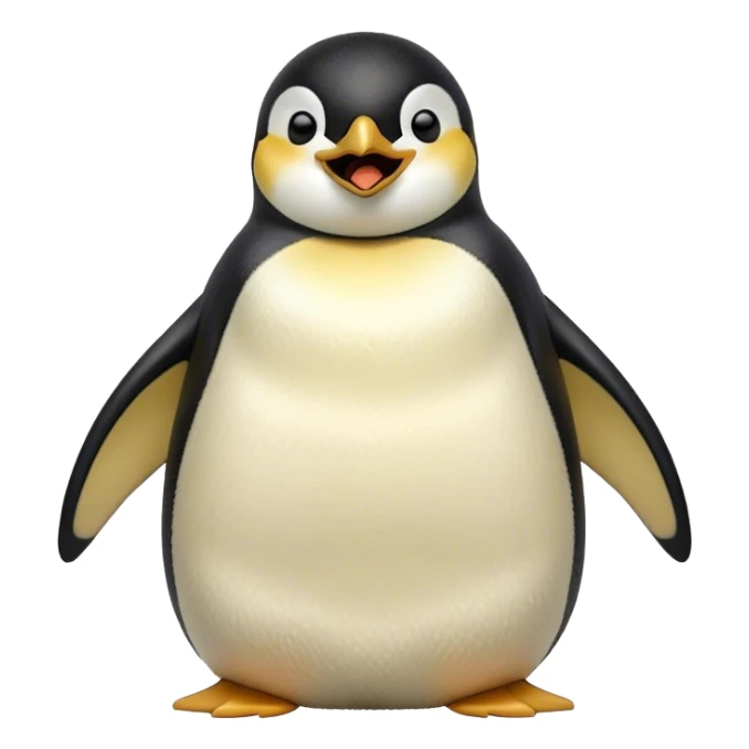 Cinematic Cute Yawning Emperor Penguin Portrait Emoji, Head tilted slightly with a dramatic, wide-open yawn, showcasing smooth, downy feathers with a striking contrast and sleepy, half-closed eyes, Simplified yet irresistibly adorable features, highly detailed, glowing with a soft, cozy polar glow, high shine, relaxed yet expressive, stylized with a touch of whimsical charm, soft glowing outline, capturing the essence of a drowsy yet affectionate arctic guardian that seems ready to stretch out and nap! sticker