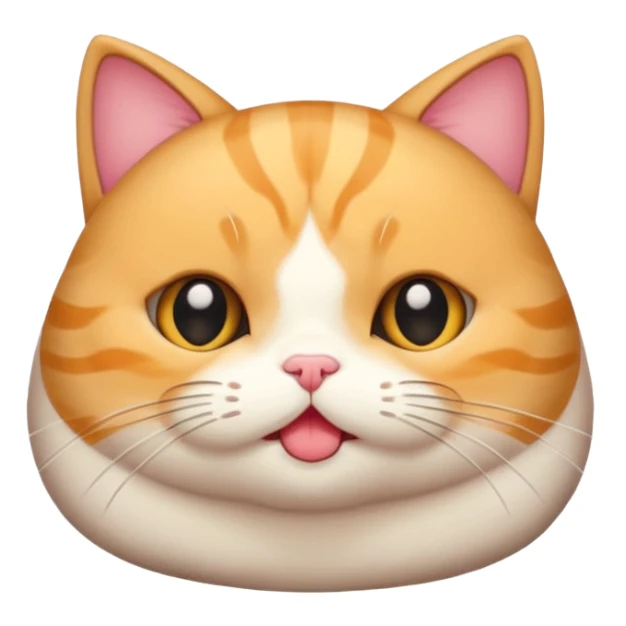 A super chubby, kitschy cat sticker with adorable whiskers and super cute eyes.
 sticker