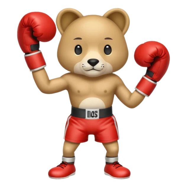 Animal with boxing gloves full body sticker
