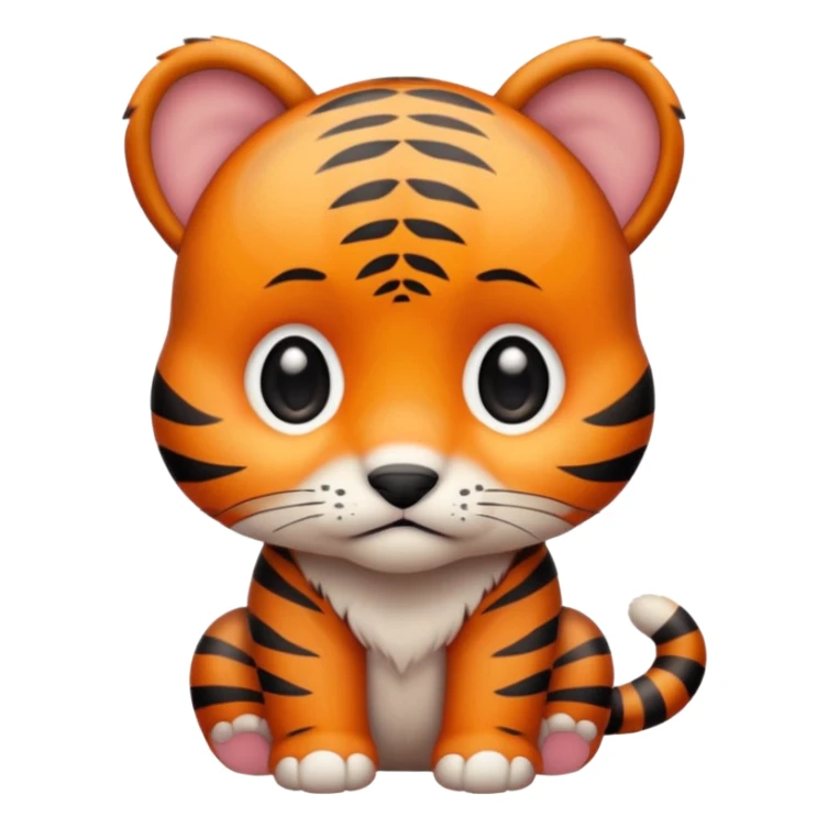 Baby tiger with sad cute puppy eyes sticker