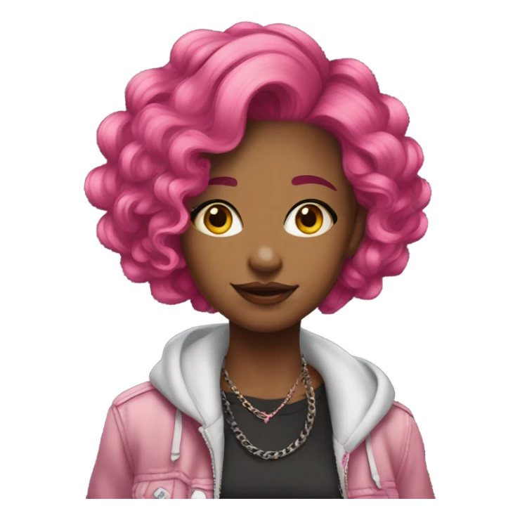 pink hair alt girl sticker