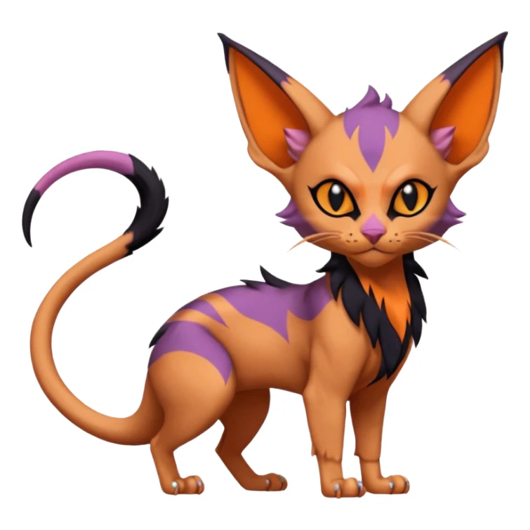 Noivern-Sphynx-Noibat-Torracat-Lykoi-fusion sticker