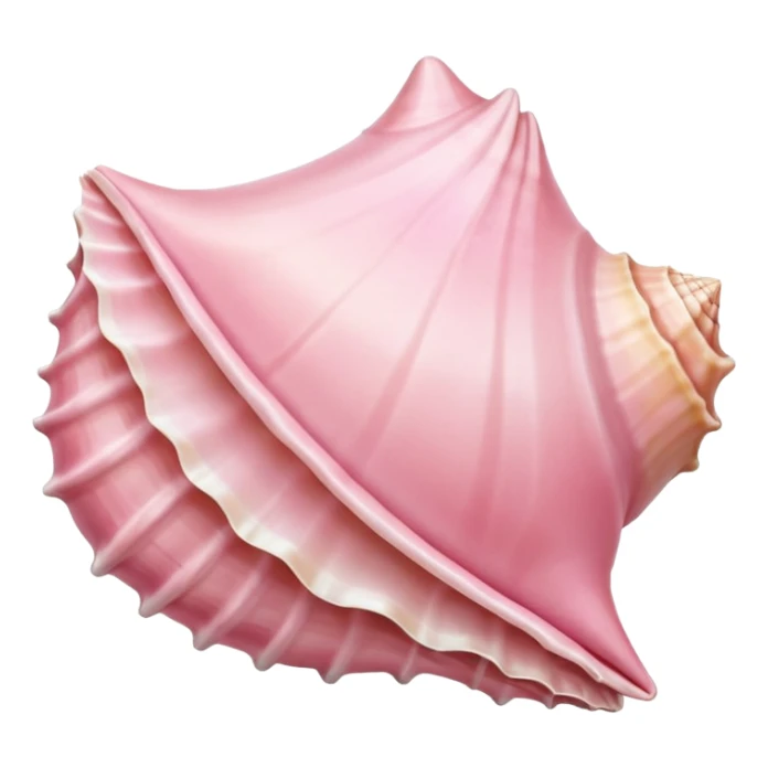 Soft pastel pink conch shell on a clean minimal Caribbean sea backdrop. sticker