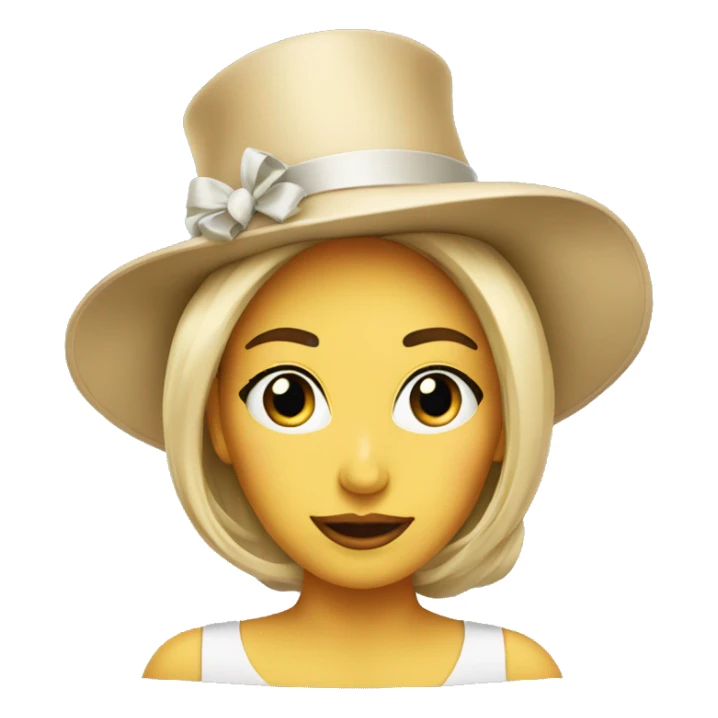 Elegant woman hat sticker
