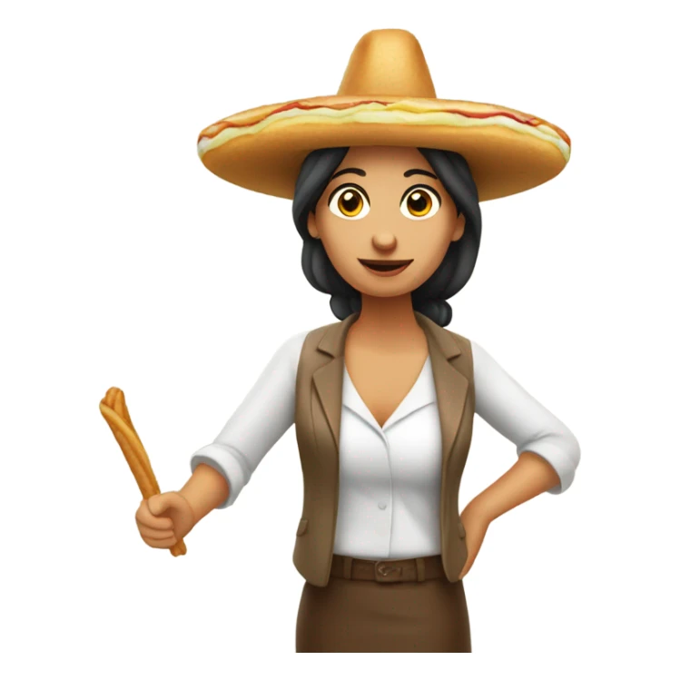 Mexican lady with a cart selling churros sticker